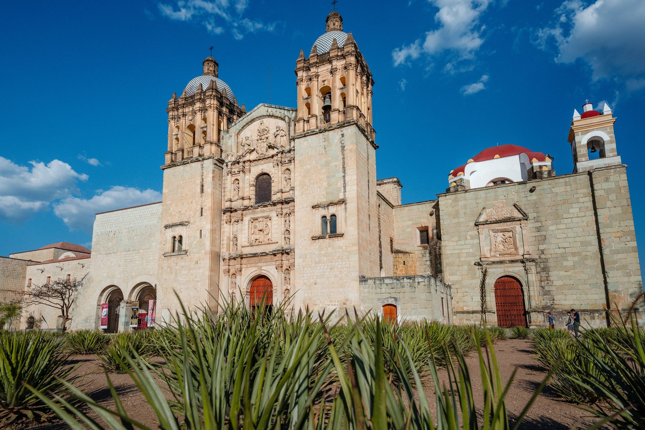 Church and convent exterior with warm stone facade