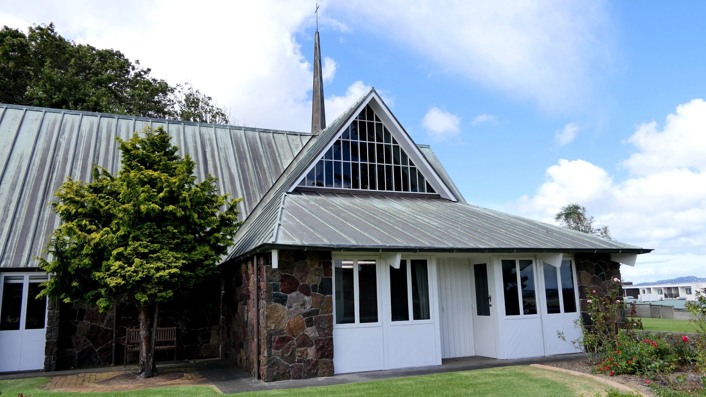 Peaceful chapel exterior